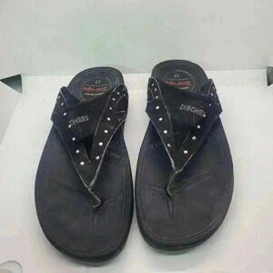 Womens Black Skechers Tone Up Sandals Sz 10